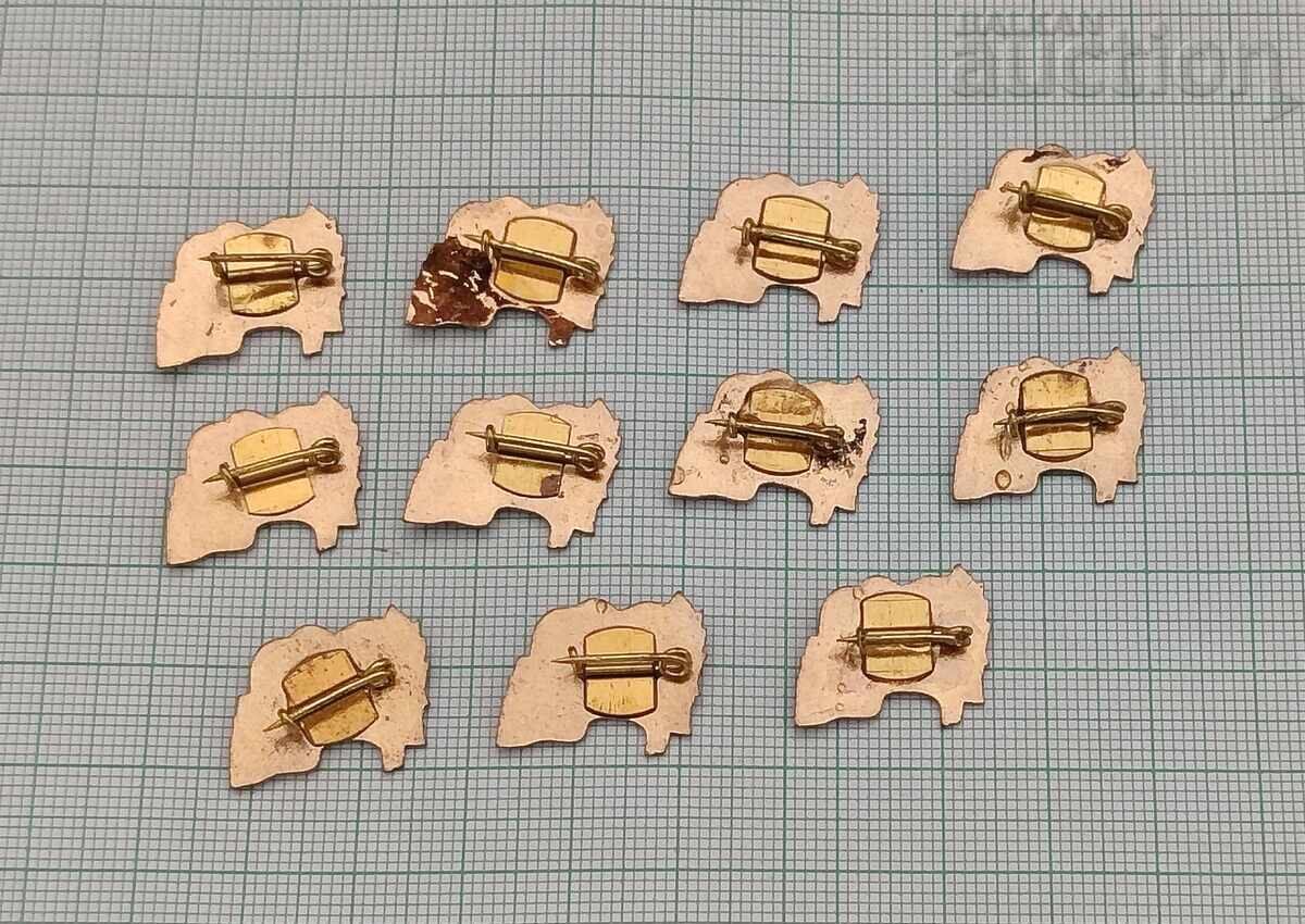 ETERNAL FRIENDSHIP LENIN/DIMITROV USSR NRB LOT 10 PIECES ENAMEL with price 12.00 BGN | € 6.14