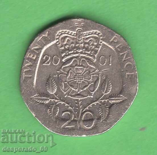 (¯`'•.¸ 20 πένες 2001 ΗΝΩΜΕΝΟ ΒΑΣΙΛΕΙΟ ¸.•'´¯)