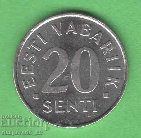 (¯`'•.¸ 20 cents 2004 ESTONIA UNC- ¸.•'´¯)