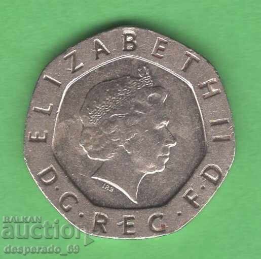 (¯`'•.¸ 20 πένες 2006 ΗΝΩΜΕΝΟ ΒΑΣΙΛΕΙΟ ¸.•'´¯) με τιμή 1.50 BGN | € 0.77