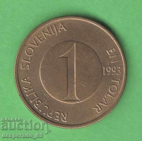 (¯`'•.¸ 1 tolar 1993 SLOVENIA ¸.•'´¯) cu preț € 0.50 | 0.98 BGN