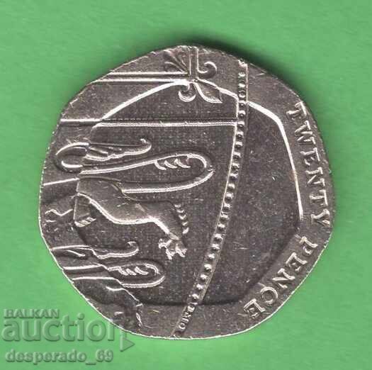 (¯`'•.¸ 20 pence 2014 MAREA BRITANIE ¸.•'´¯)