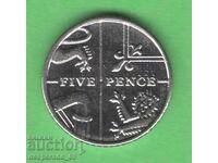 (¯`'•.¸ 5 Pence 2015 GREAT BRITAIN ¸.•'´¯)