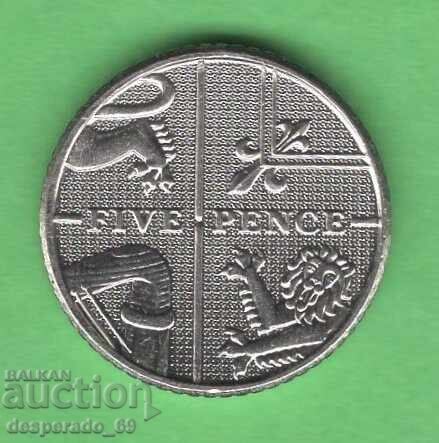 (¯`'•.¸ 5 Pence 2016 GREAT BRITAIN ¸.•'´¯)