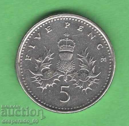(¯`'•.¸ 5 pence 1998 MAREA BRITANIE ¸.•'´¯)