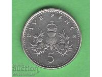 (¯`'•.¸ 5 pence 1998 MAREA BRITANIE ¸.•'´¯)