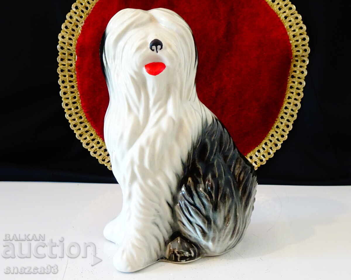 Πορσελάνινο ειδώλιο, αγαλματίδιο σκύλου Bobtail, σφραγίδα - 6