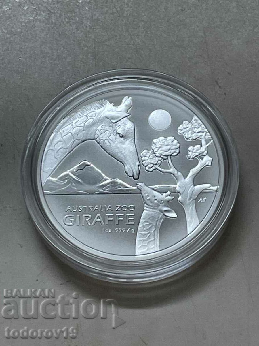 Auction 1 oz Silver Giraffes - 2024 /Royal Australian Court/ Auction 1 oz Silver Giraffes - 2024 /Royal Australian Court/