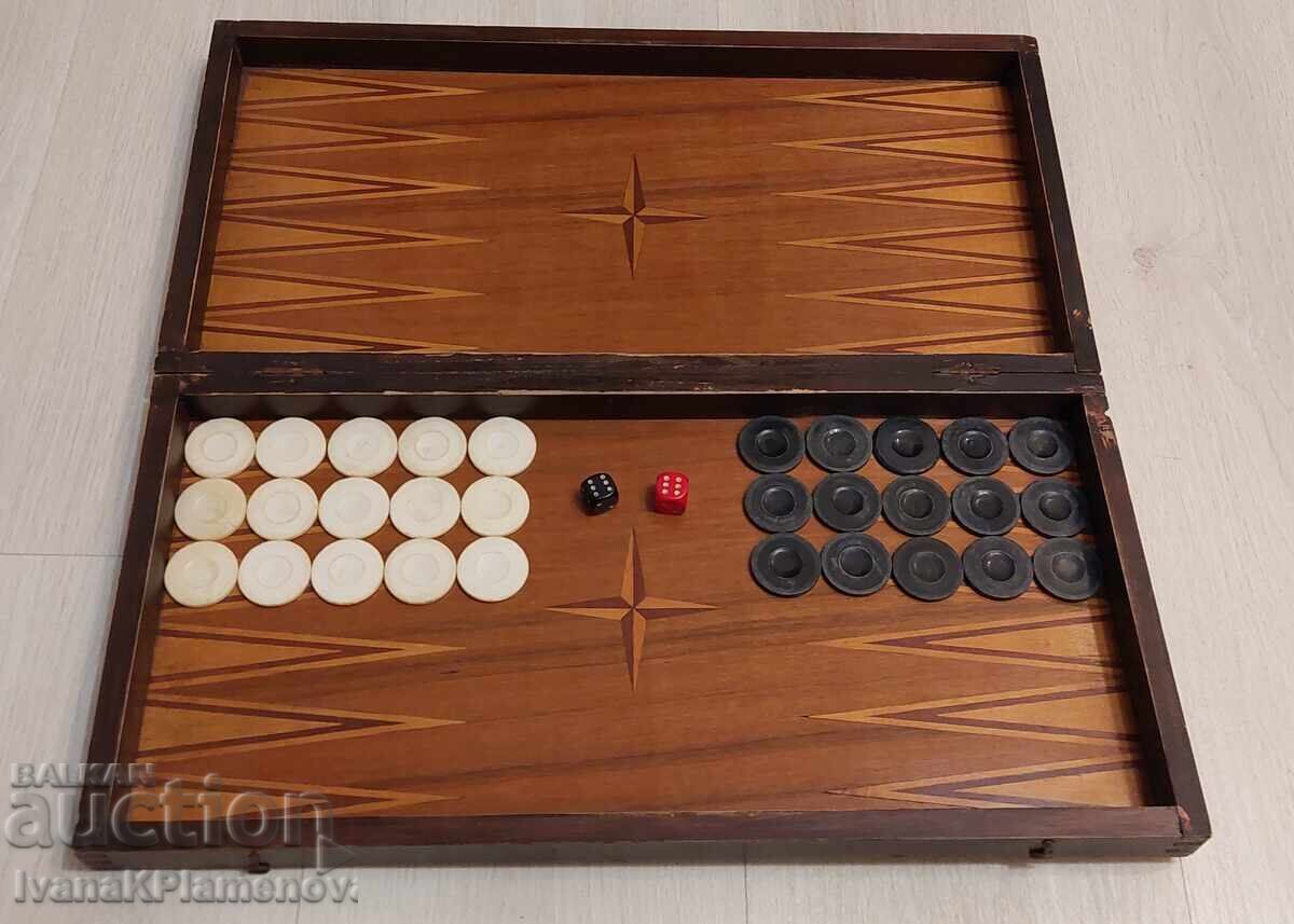 Σκάκι και τάβλι μεγάλο ρετρό 48εκ 48εκ - 5