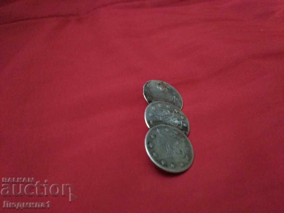 BROȘĂ DIN MONEDE DE ARGINT BROȘĂ DIN MONEDE DE ARGINT