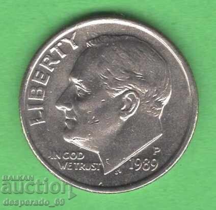 (¯`'•.¸ 10 cents 1989 (P) USA ¸.•'´¯)