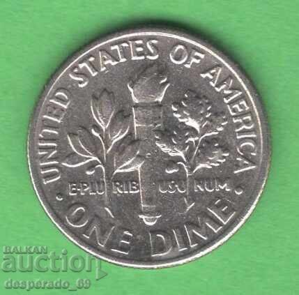 (¯`'•.¸ 10 cents 1990 (P) USA ¸.•'´¯) με τιμή 0.50 BGN | € 0.26