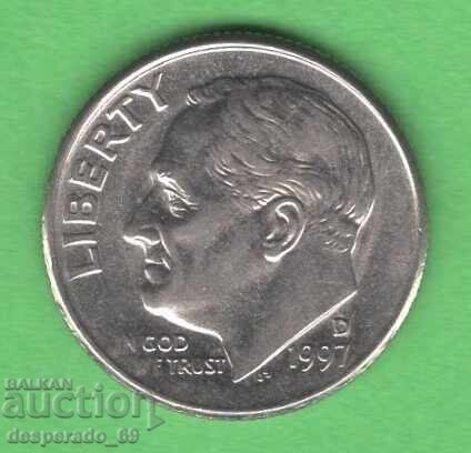 (¯`'•.¸ 10 cents 1997 (D) USA ¸.•'´¯)