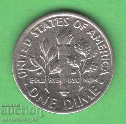 (¯`'•.¸ 10 cents 1997 (P) USA ¸.•'´¯) με τιμή 0.50 BGN | € 0.26