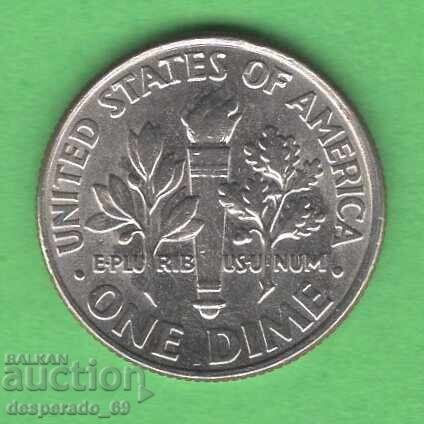 (¯`'•.¸   10 цента 2000 (P)  САЩ  ¸.•'´¯) с цена 0.50 лв. | € 0.26