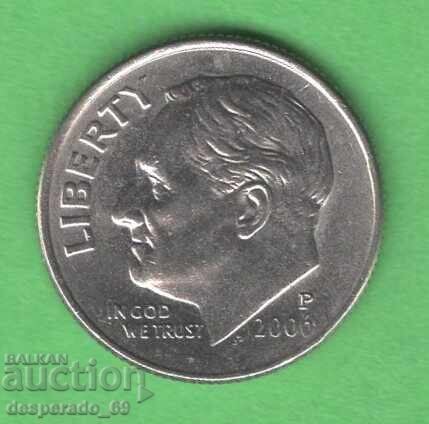(¯`'•.¸   10 цента 2000 (P)  САЩ  ¸.•'´¯)