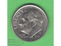 (¯`'•.¸ 10 cents 2001 (D) USA ¸.•'´¯)