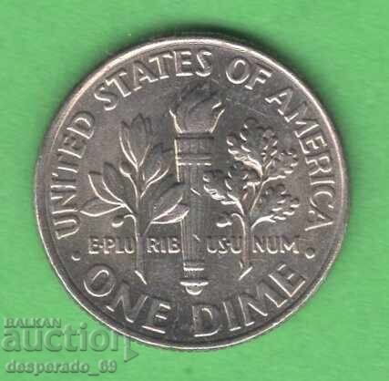 (¯`'•.¸ 10 cents 2010 (D) USA ¸.•'´¯) with price 0.50 BGN | € 0.26