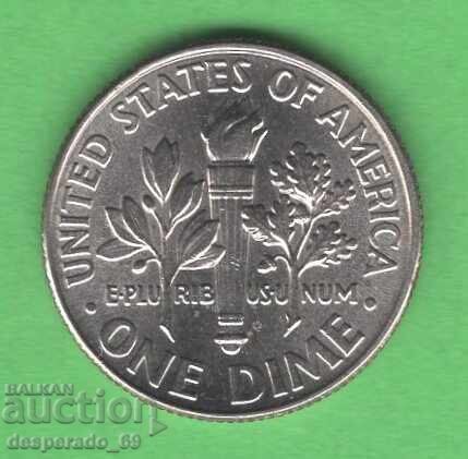 (¯`'•.¸   10 цента 2016 (P)  САЩ  ¸.•'´¯) с цена 0.50 лв. | € 0.26