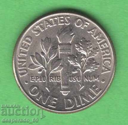(¯`'•.¸ 10 cents 2002 (D) USA ¸.•'´¯) with price 0.50 BGN | € 0.26