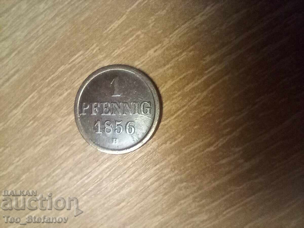 1 Pfennig 1856 Germany Rare 1 Pfennig 1856 Germany Rare