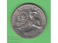 (¯`'•.¸ 25 de cenți 1976 D SUA ¸.•'´¯)