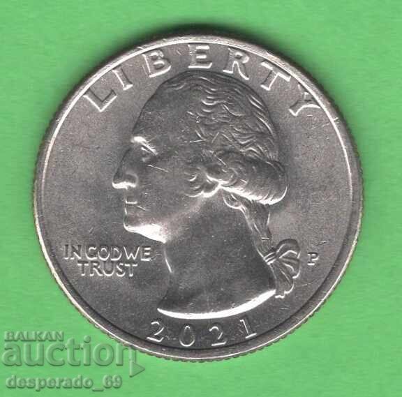 (¯`'•.¸ 25 cents 2021 P USA (Crossing the Delaware) UNC- με τιμή € 0.90 | 1.76 BGN