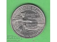 (¯`'•.¸ 25 de cenți 2021 P SUA (Crossing the Delaware) UNC-