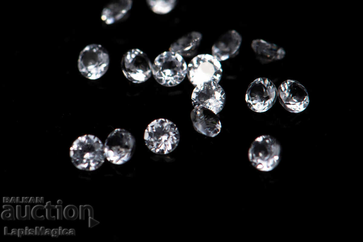 Λευκός τοπάζι 1.5mm στρογγυλή κοπή - τιμή για 50 τεμάχια