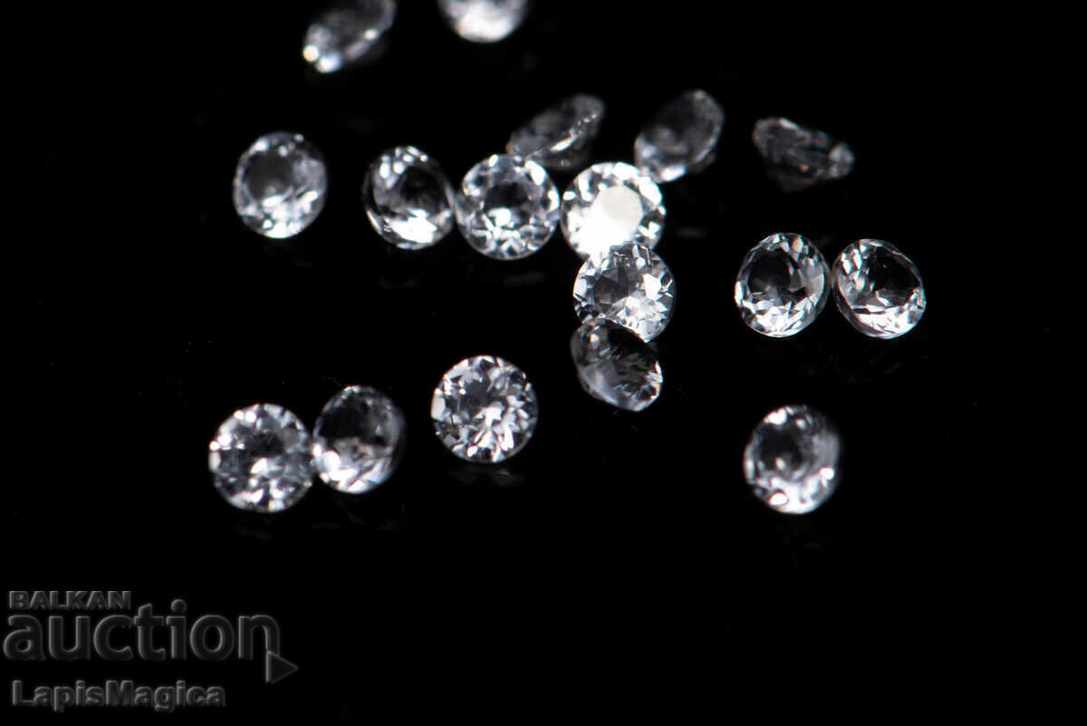 Бял топаз 2.7mm кръгла шлифовка - цена за 1 бр.