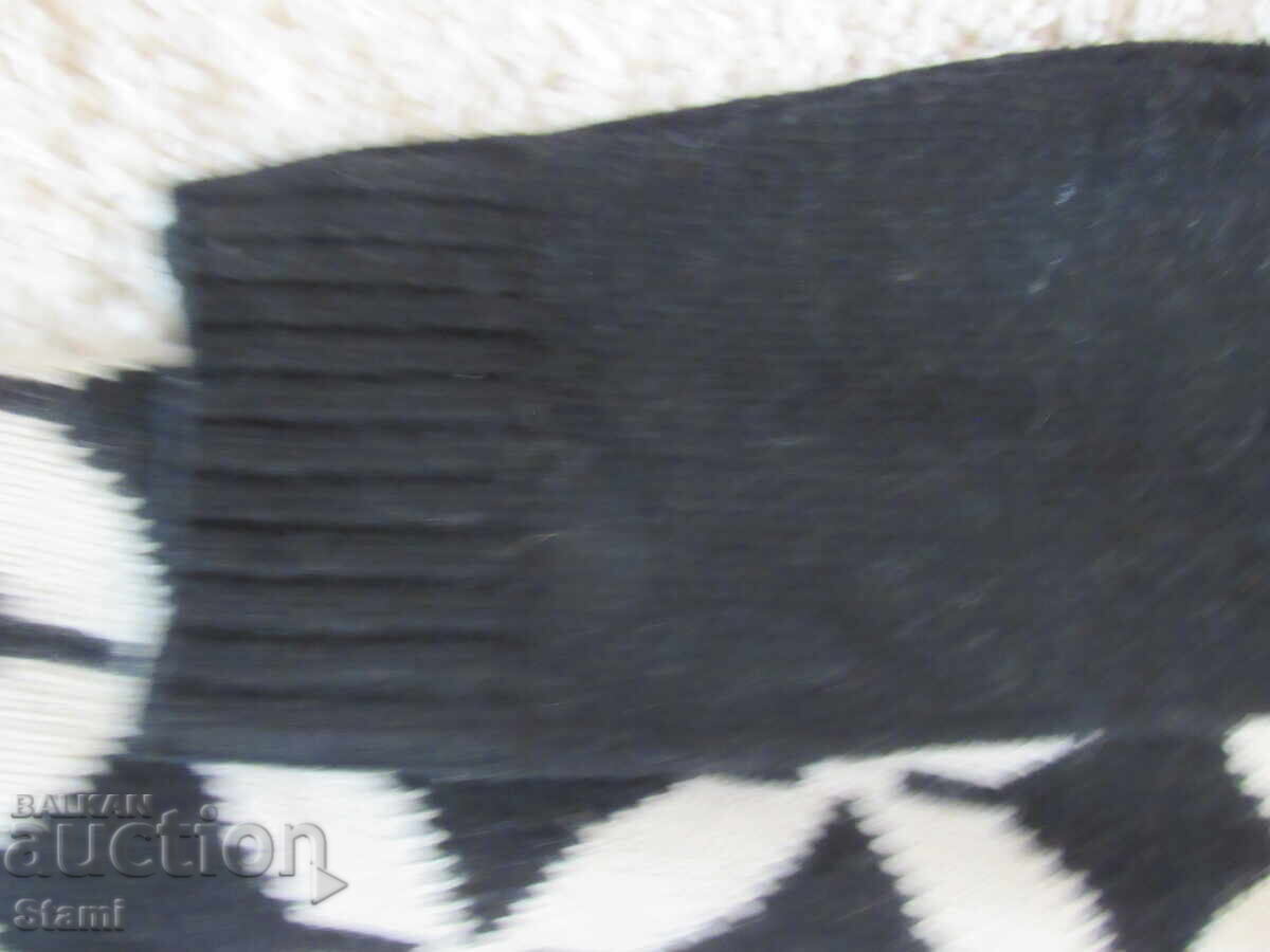 Bluză alb-negru cu guler tip tunică, mărimea M/40 - 6