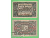 (¯`'•.¸GERMANIA 10 mărci 1920 UNC¸.•'´¯)