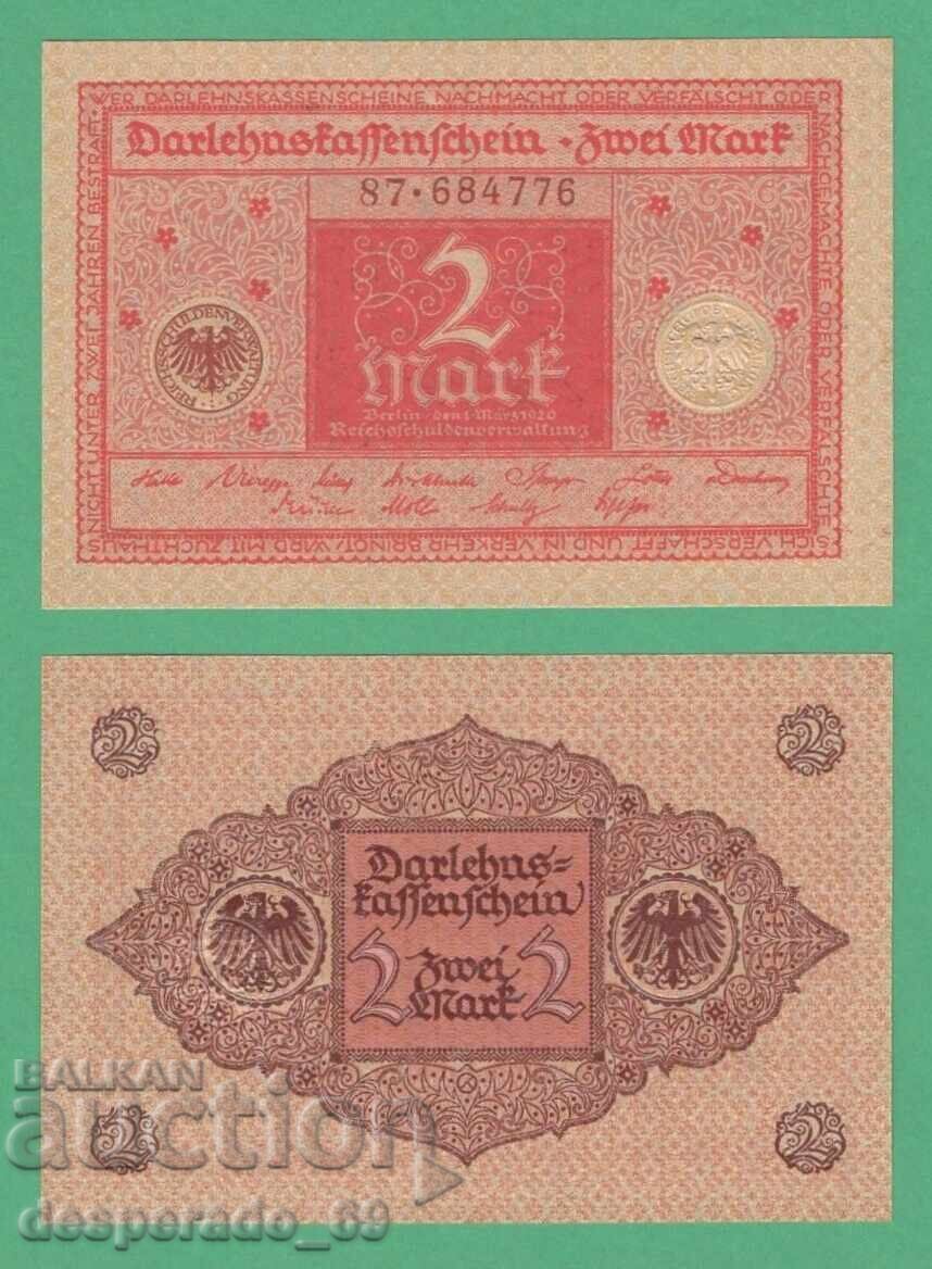 (¯`'•.¸GERMANY 2 stamps 1920 UNC (variant 2)¸.•'´¯)