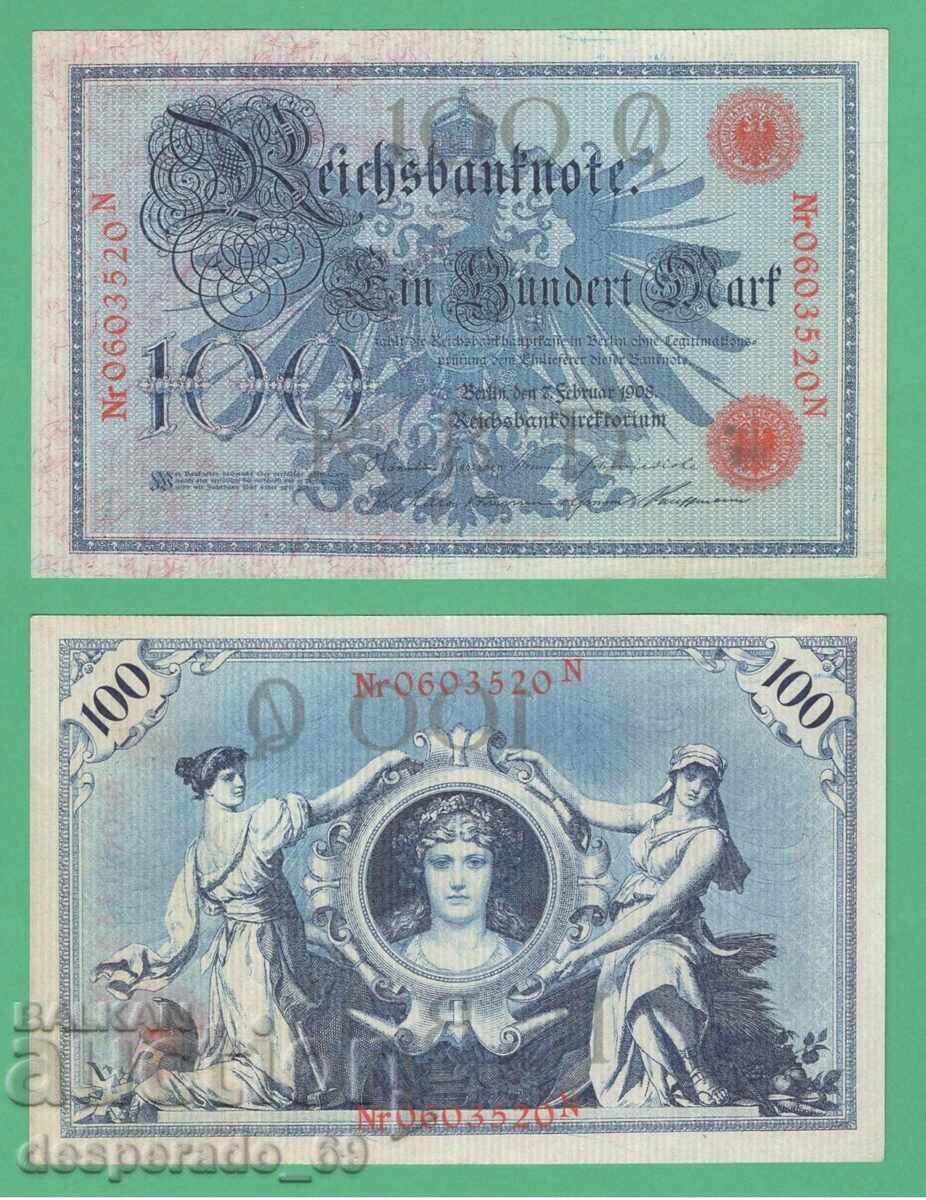 (¯`'•.¸GERMANY 100 marks 1908 (1) UNC-¸.•'´¯) (¯`'•.¸GERMANY 100 marks 1908 (1) UNC-¸.•'´¯)
