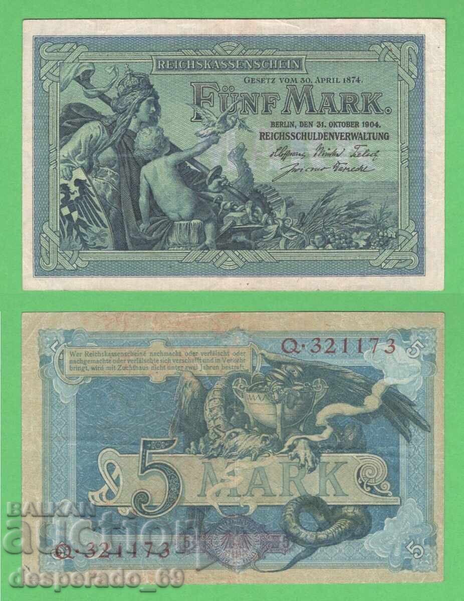 (¯`'•.¸Germany 5 Mark 1904¸.•'´¯)