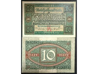 Germany 10 Mark 1920 Pick 67 Uncirculated Ref 032