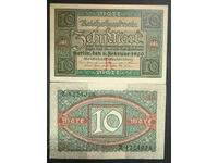 Germany 10 Mark 1920 Pick 67 Uncirculated Reference 4028