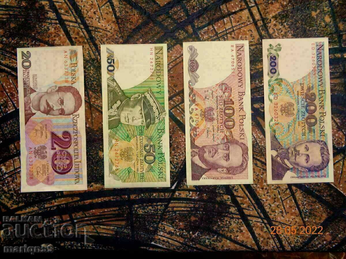 lot banknotes Poland Soc. 80s-new lot banknotes Poland Soc. 80s-new