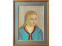 Painting "Country Girl", 1978, prof. V. Stoilov (1904-1990)