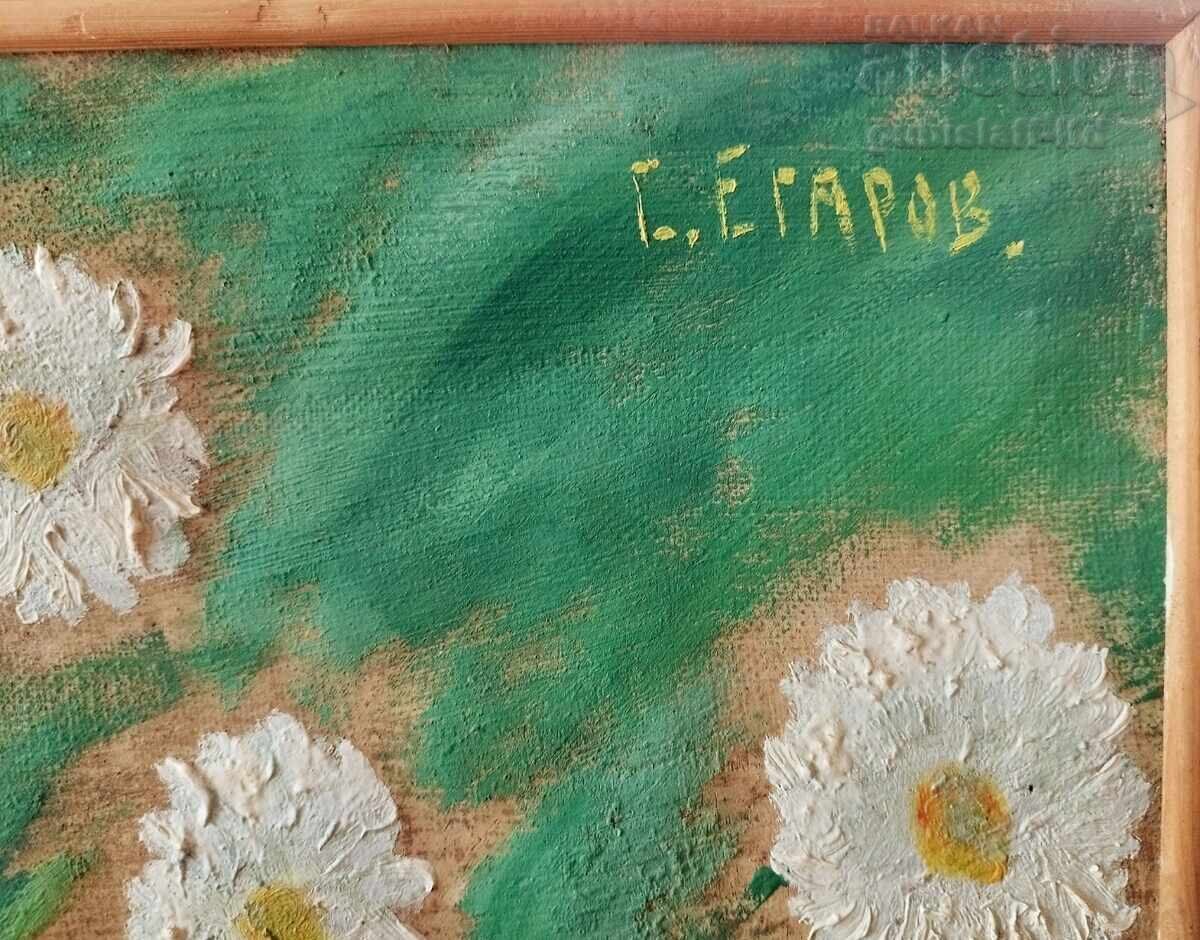 Delivery of Painting, "Flowers", artist Stefan Egarov (1882-1973)