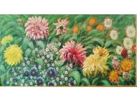 Painting, "Flowers", artist Stefan Egarov (1882-1973)