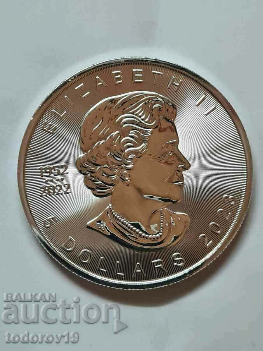 Licitație 1 oz Silver Maple Leaf - 2023 cu Elisabeta a II-a Licitație 1 oz Silver Maple Leaf - 2023 cu Elisabeta a II-a