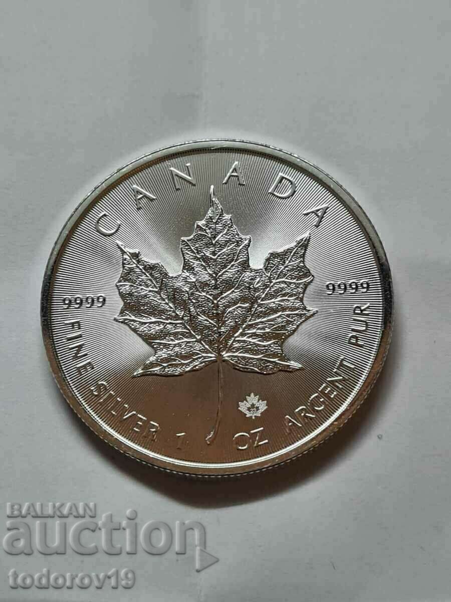 Livrarea 1 oz Silver Maple Leaf - 2023 cu Elisabeta a II-a Livrarea 1 oz Silver Maple Leaf - 2023 cu Elisabeta a II-a