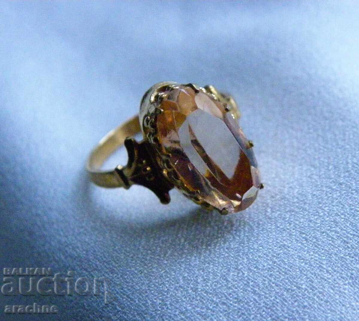 Delivery of Gold-plated silver ring with morganite