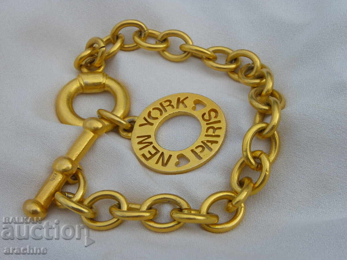 Gold-plated silver bracelet