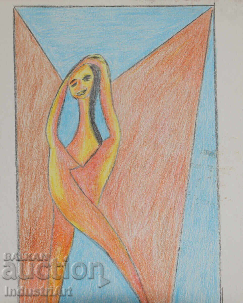 Livrarea Artă modernă pastel abstract portret corp gol