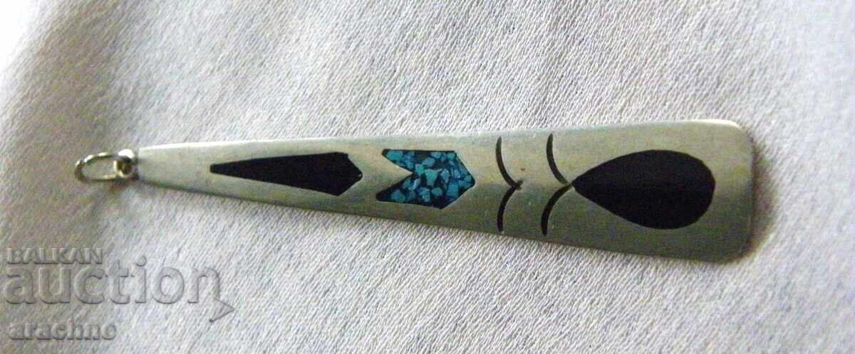 Μετάλλιο από μεξικάνικο σμάλτο και φίλντισι