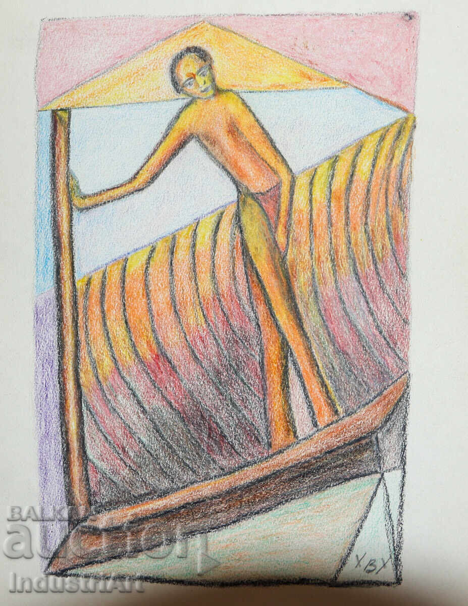 Modern Art Pastel Abstract Portrait Body with price 100.00 BGN | € 51.13