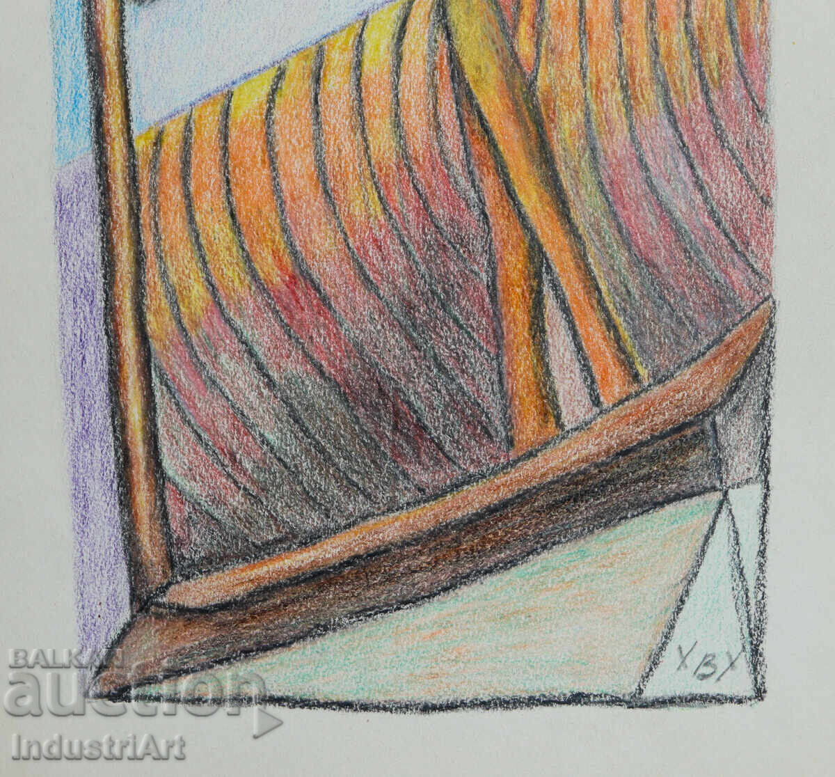 Modern Art Pastel Abstract Portrait Body - 5