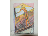 Artă modernă pastel portret abstract corp